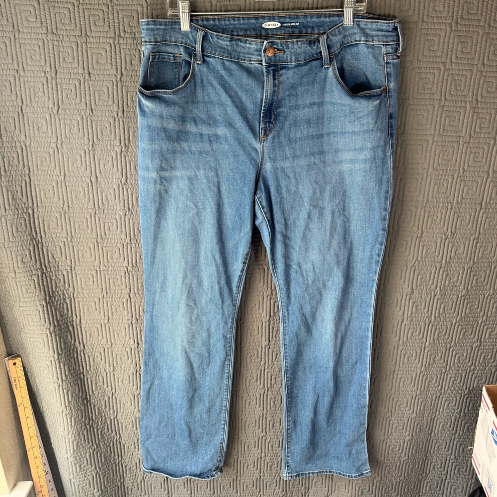 Old Navy Jeans Women’s 18 Blue Kicker Boot Cut Cotton Blend Willow